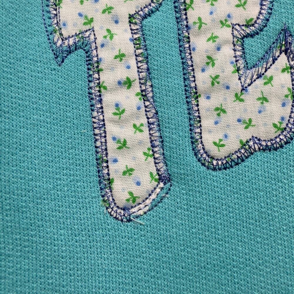 Teacher Vintage Embroidered Patchwork Crewneck Sw… - image 4